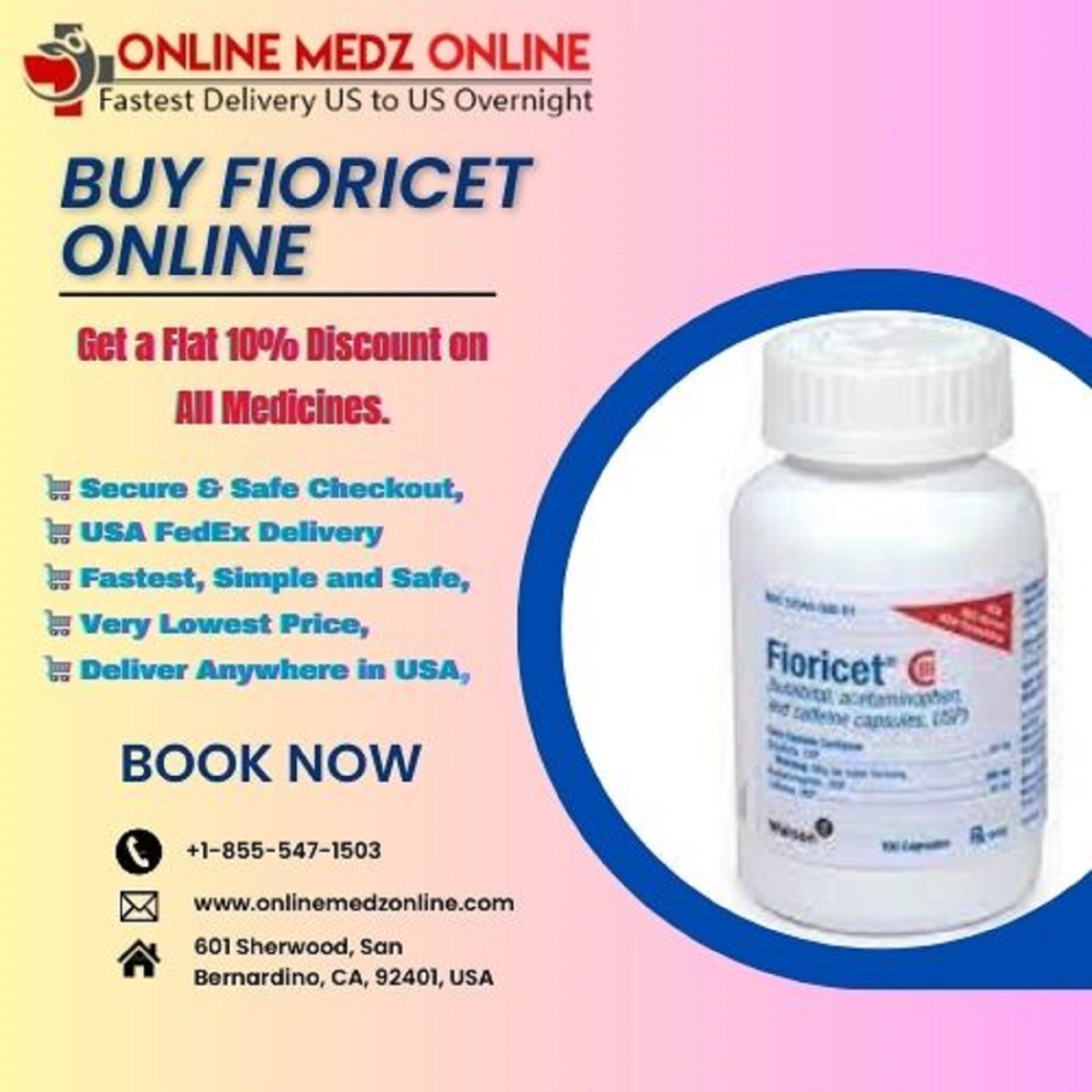 Order Fioricet Online Medication delivery progress