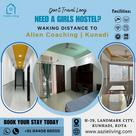 Luxury AC Girls Hostel Services |Girls Hostel in Kota – Aazie Living