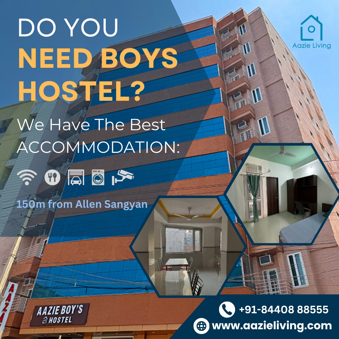 Best Boys Hostel in Kota Near Allen & Samyak Landmark City Kunadi