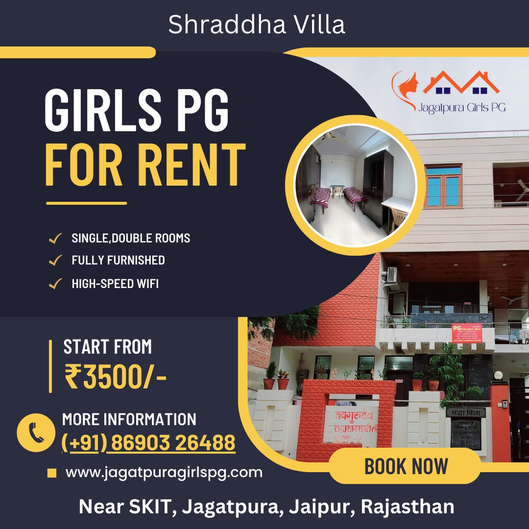 pg for girls near Skit Jagatpura