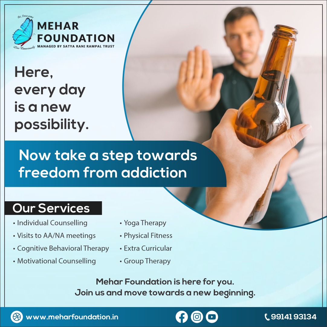 Best Alcohol Rehab Centre in Delhi, Mehar Foundation